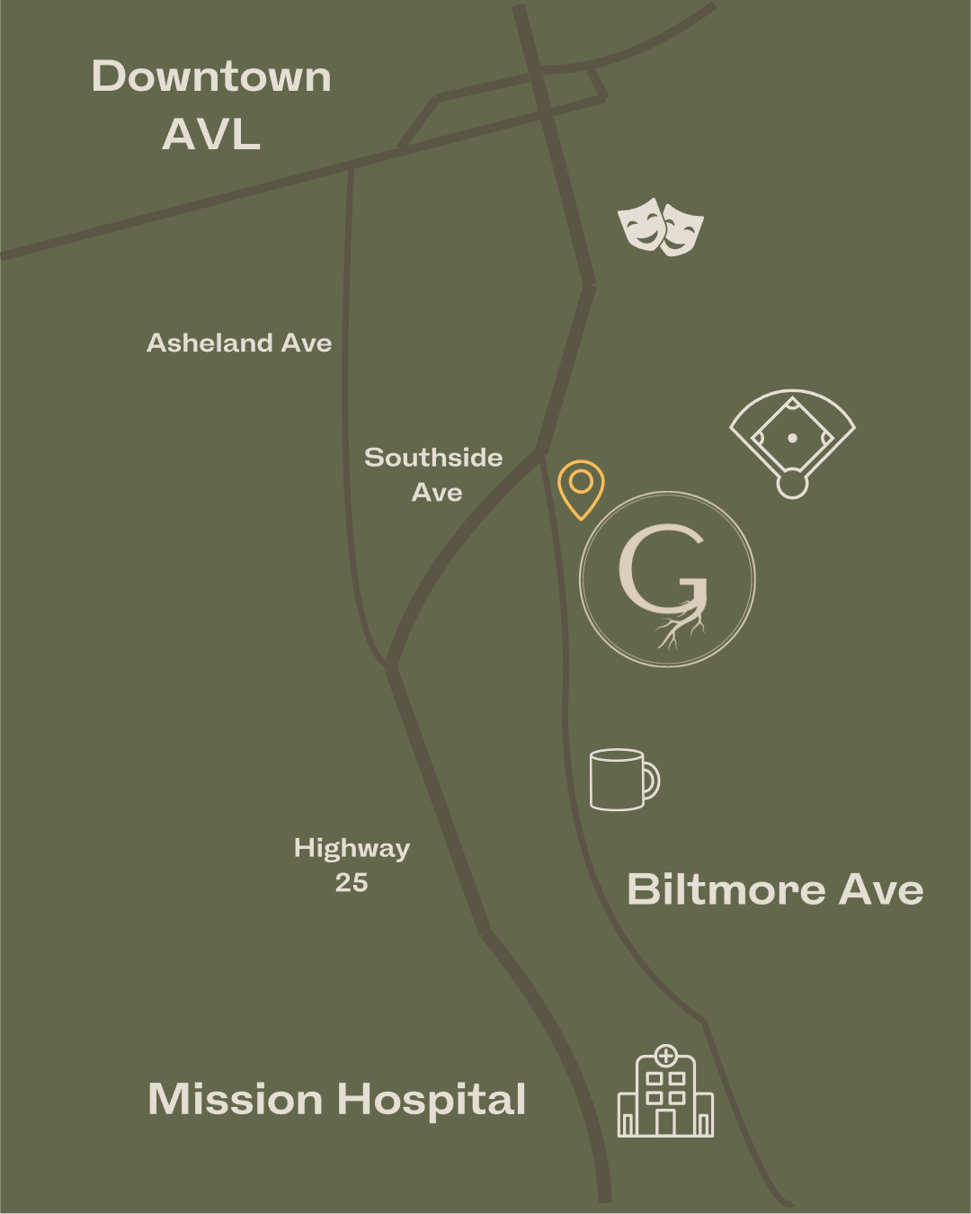 Map made to describe location and surrounding land marks