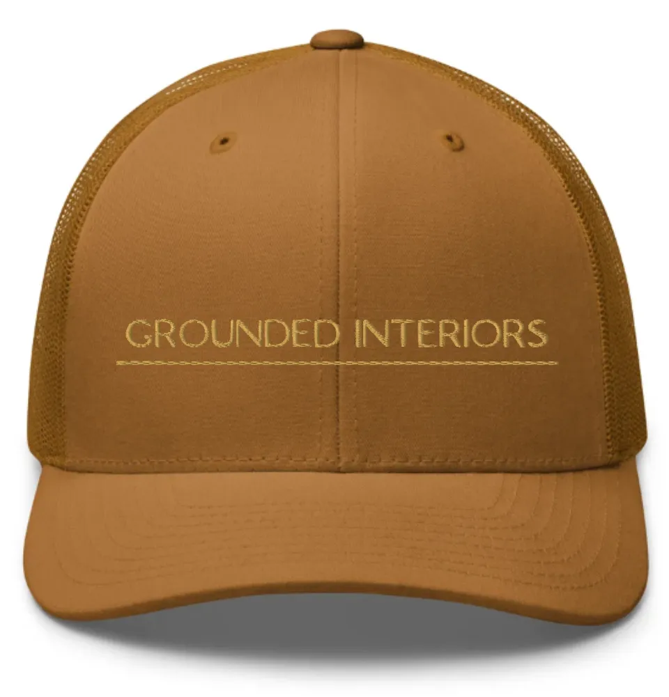 Grounded Trucker Hat - Embroidered (Camel)