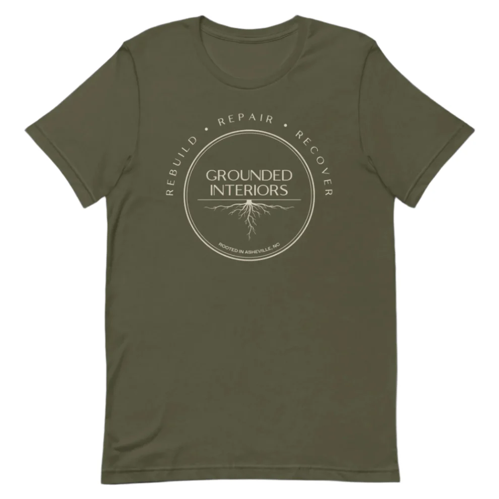 Fundraising Tee Grounded - Straight cut (Military Green, Small)